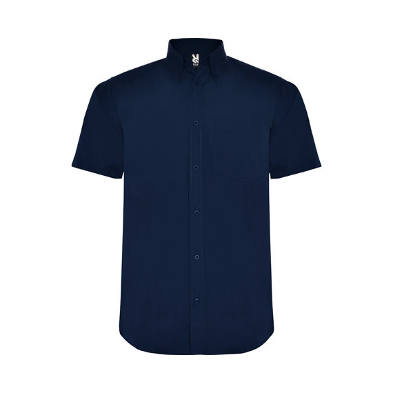 Camicia a maniche corte con colletto classico stirato a 1 bottone modello maschile AIFOS ROLY
