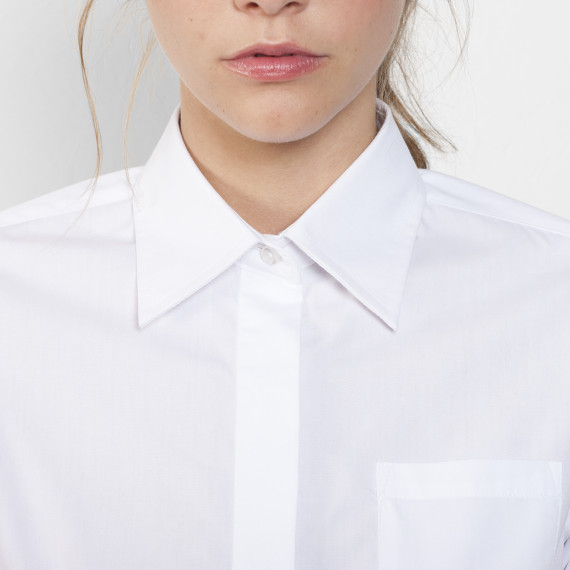 Camisa básica de manga longa de corte ajustado e com botões SOFIA L/S ROLY