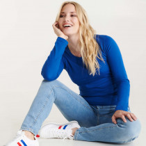 T-shirt encolure ajusté avec ribtete, pas de poings extrême femme Roly