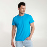 Double round neck short sleeve t-shirt with ATOMIC ROLY seam covers
