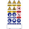 Multiple obligation sign poster with UV inks 500 x 900 mm SEKURECO