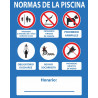 Normas de La Piscina, señales de obligación 500 x 400 mm SEKURECO