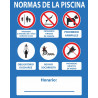 Sinais de obrigação "Regras da Piscina", Não há salva-vidas SEKURECO.