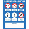 Normas de La Piscina "Sí Hay Socorrista", señales de obligación 500 x 400 mm SEKURECO