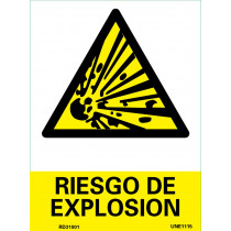 Risco de sinal de explosão com tintas UV