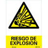 Señal de advertencia con tintas UV Riesgo de Explosión SEKURECO