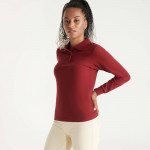 Polo a maniche lunghe femminile con collo e barca a coste da stella donna L / S Roly. Rif: PO6636