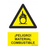 SEGNALE PERICOLO! Materiale combustibile con inchiostri UV