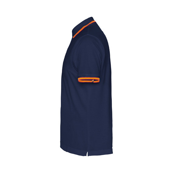 Polo manga corta de cuello y bocamangas jackard con tapeta y botones NATION ROLY