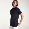 Short-sleeved polo shirt with jackard collar and cuffs with placket and buttons NATION ROLY