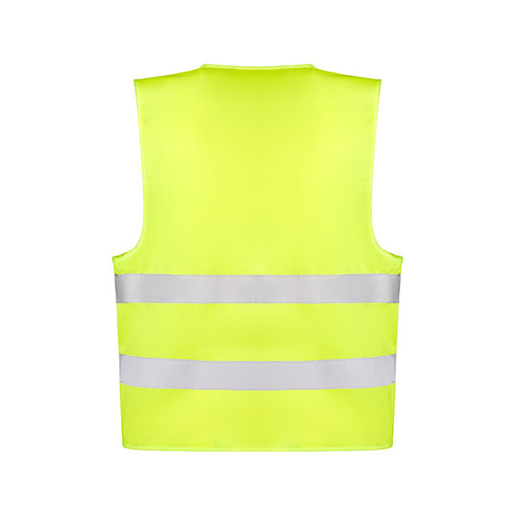 Fluorescent vest for high visibility industry with reflective bands SIRIO ROLY
