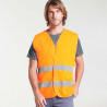 Fluorescent vest for high visibility industry with reflective stripes SIRIO ROLY