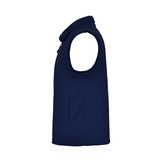 Fleece vest with high collar and matching zipper, featuring side pockets BELLAGIO ROLY.