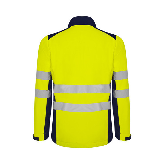 Jaqueta Softshell bicolor de alta visibilidade com fitas refletoras ANTARES ROLY