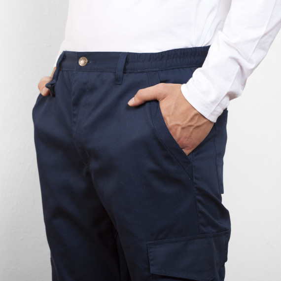 Straight industrial pants with tool pockets, no pleats PROTECT ROLY