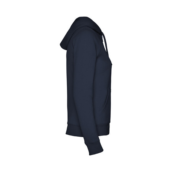 Felpa casual da donna con cappuccio foderato e zip metallica VELETA ROLY