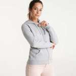 Felpa casual per donna con cappuccio foderato e cerniera metallica Roly. Rif: CQ6425