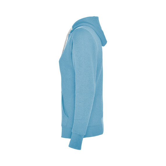 Sweatshirt ajustada de corte feminino com capuz bicolor de dupla malha URBAN WOMAN ROLY