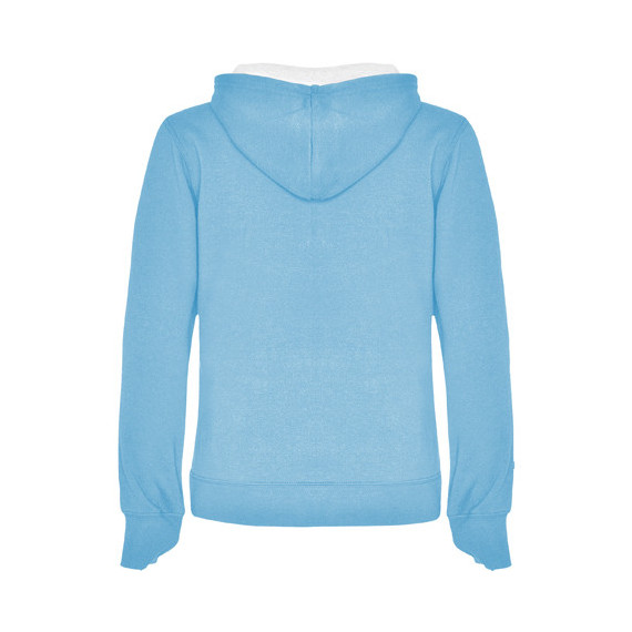 Sweat à capuche bicolore ajusté pour femme en double tissu URBAN WOMAN ROLY