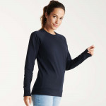 Felpa a maniche lunghe a maniche lunghe con collo e vita in canalino annapurna donna Roly. Rif: rsu1111