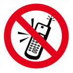 Signal interdit utilisant des téléphones mobiles avec des encres UV Diamètre 90 mm (paquet de 10)
