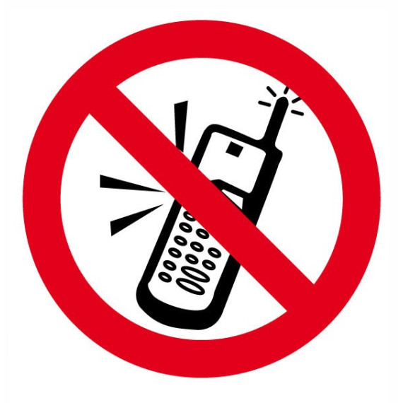 Signal interdit utilisant des téléphones mobiles avec des encres UV Diamètre 90 mm (paquet de 10)