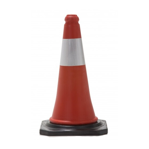 Cono Altezza 500 mm Base 280 x 280 mm Banda riflettente 110 mm (15 unità)