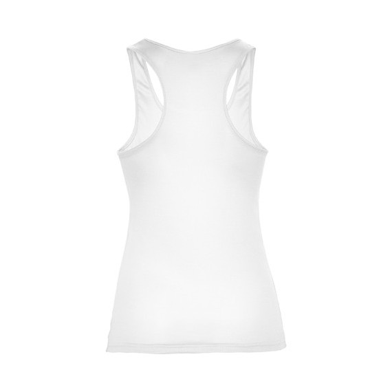 Camiseta desportiva respirável com alças e decote com ribete SHURA ROLY