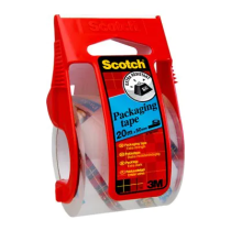 Hochfeste transparente Verpackungsband mit manuellem Dispenser, 48 mm x 20 m Scotch 3M