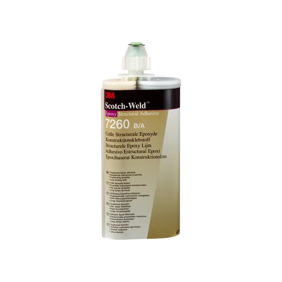 Adesivo epossidico rinforzato Scotch-Weld 7260 colore nero, Parte B/A di 400 ml 3M