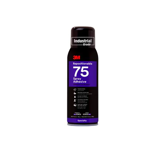 Adhésif en spray repositionnable 75 transparent de 500 ml 3M