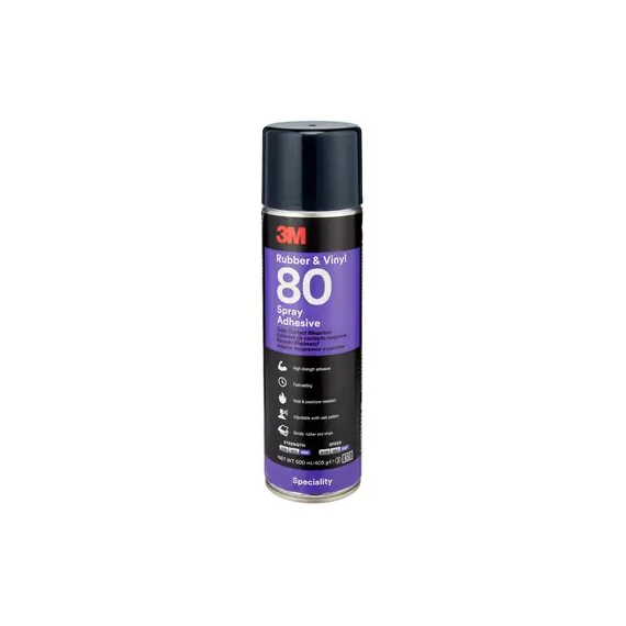 Adesivo spray per gomma e vinile 80 colore giallo, 500 ml 3M