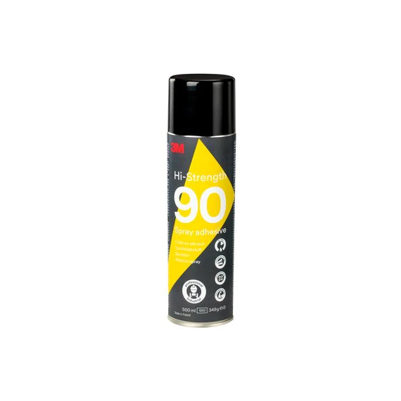Aérosol adhésif 90 haute performance transparent de 500 ml 3M