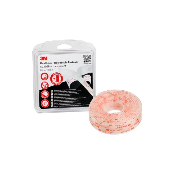 Abnehmbare Verbindungssysteme Dual Lock SJ356D transparent 3M
