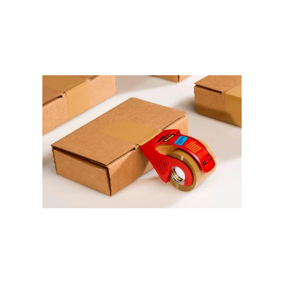 Braune Scotch Verpackungsband, 1 Rolle von 50 mm x 20 m in manuellem Dispenser 3M