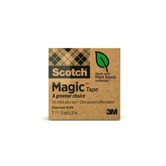 Cinta invisibile Scotch Magic, l'opzione più rispettosa dell'ambiente (1 rotolo) 3M