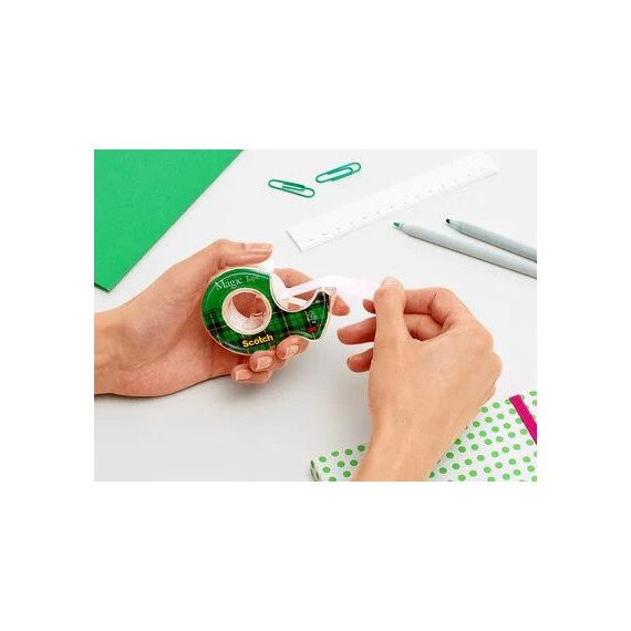 Cinta invisível Scotch Magic 1 rolo com dispensador portátil 3M
