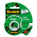 Cinta invisibile Scotch Magic da 19 mm × 15 m con dispenser portatile 3M