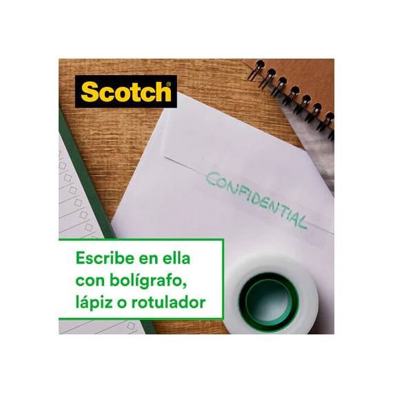 Dispensador de fita preto Scotch + Fita invisível Scotch Magic (1 rolo) 3M