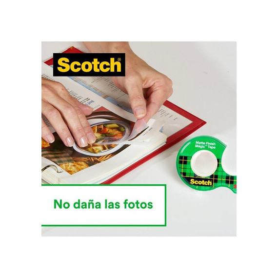 Dispensador de fita preto Scotch + Fita invisível Scotch Magic (1 rolo) 3M