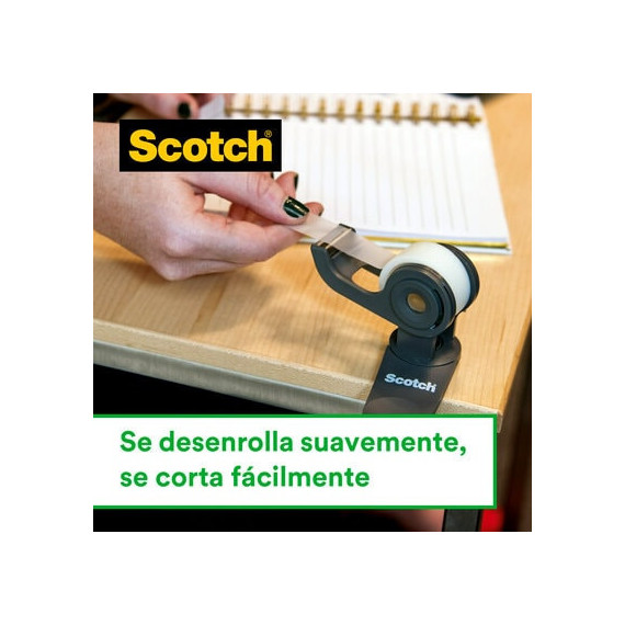 Distributeur de ruban noir Scotch + Ruban invisible Scotch Magic (1 rouleau) 3M