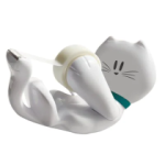 Dispensador de cinta con forma de gato Scotch + Cinta invisible Scotch Magic de 19 mm × 8,89 m 3M