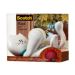 Dispensador de cinta con forma de gato Scotch + Cinta invisible Scotch Magic de 19 mm × 8,89 m 3M
