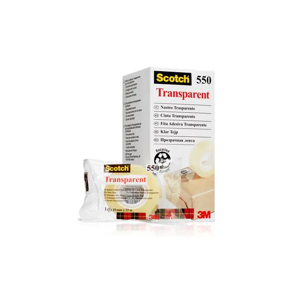 Cinta transparente Scotch 550 de 19 mm 3M