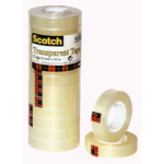Cinta adhesiva Scotch transparente 33 mt x 12 mm pack de 12 550 1233 AE