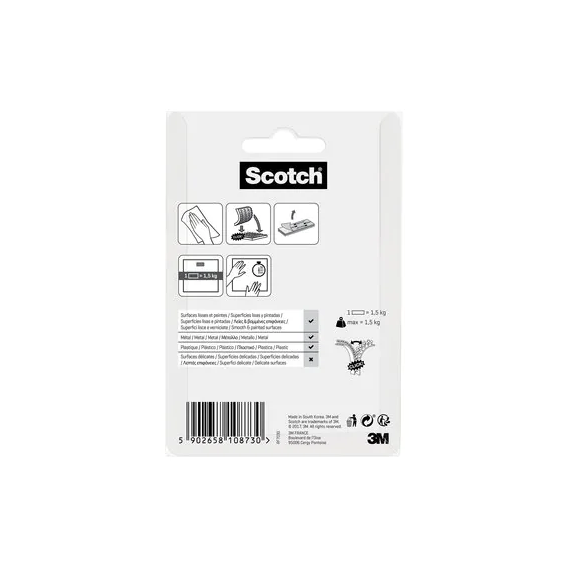 Wiederverwendbare Innenverschlüsse Scotch von 19 mm x 76 mm (2 Sets) 3M