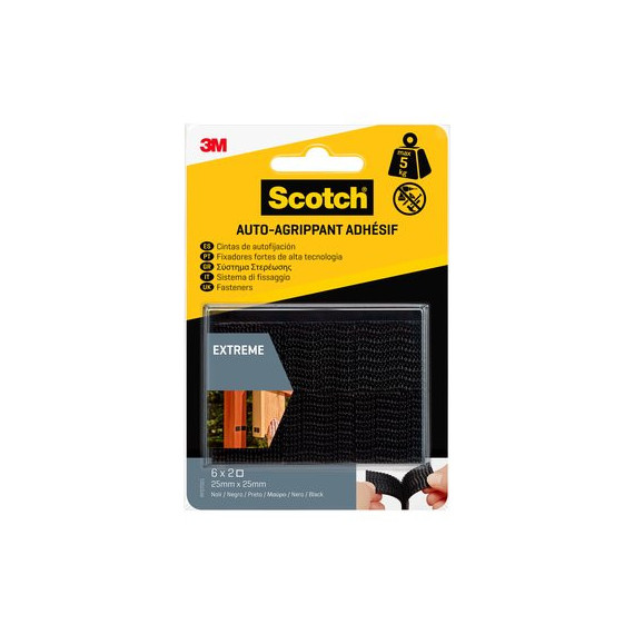 Cloisons repositionnables Scotch Extreme de 25 mm x 25 mm (6 jeux) 3M