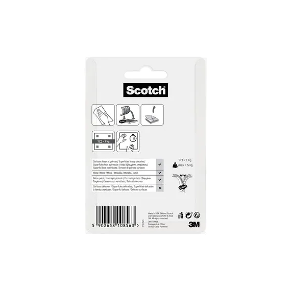 Wiederverwendbare Scotch Extreme Verschlüsse von 25 mm x 25 mm (6 Sets) 3M
