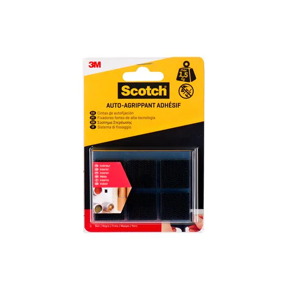 Repositionable Scotch closures for indoor use 22 mm x 22 mm (12 sets) 3M