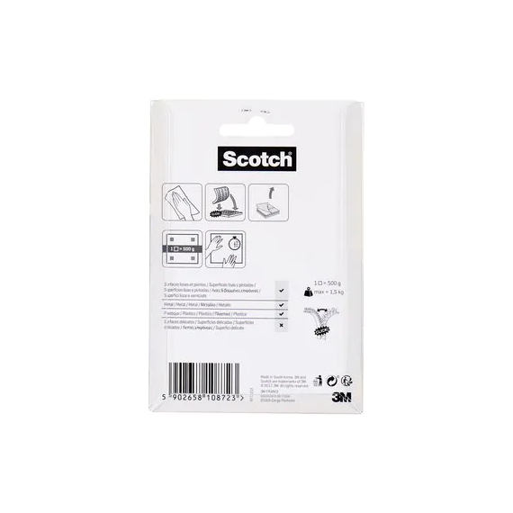 Cierres reposicionables Scotch para interior de 22 mm x 22 mm (12 juegos) 3M